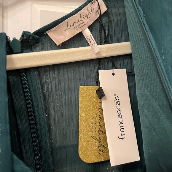 Francesca's Collections Elisa Long Flutter Sleeve Maxi Dress Small - Picture 3 of 5